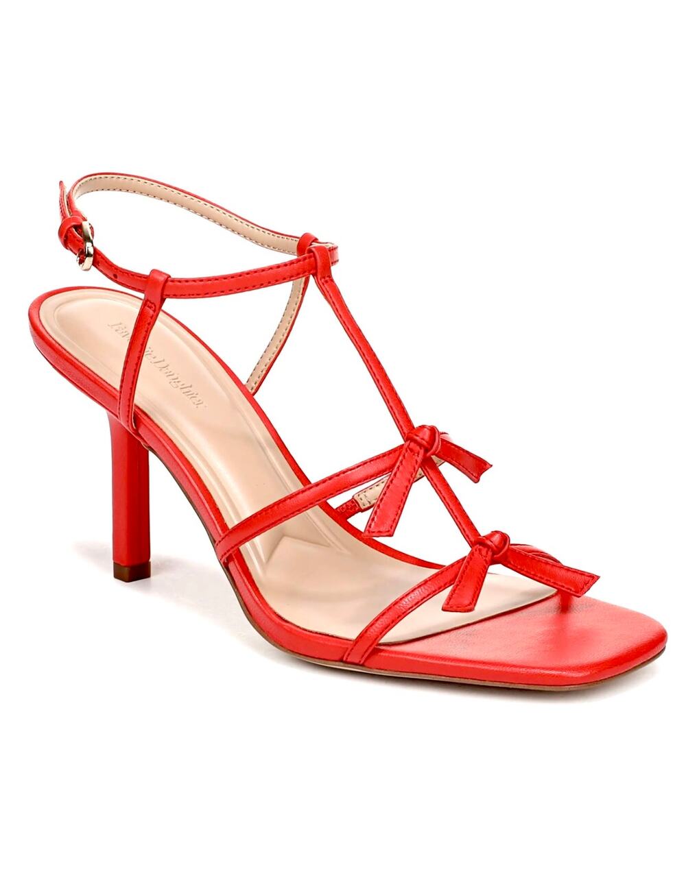 Favorite Daughter Solana Strappy Stiletto Sandal Size 7M Red Leather Party NIB